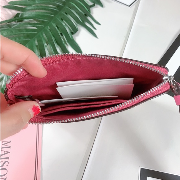 Coach plaid wristlet - Picture 2 of 2